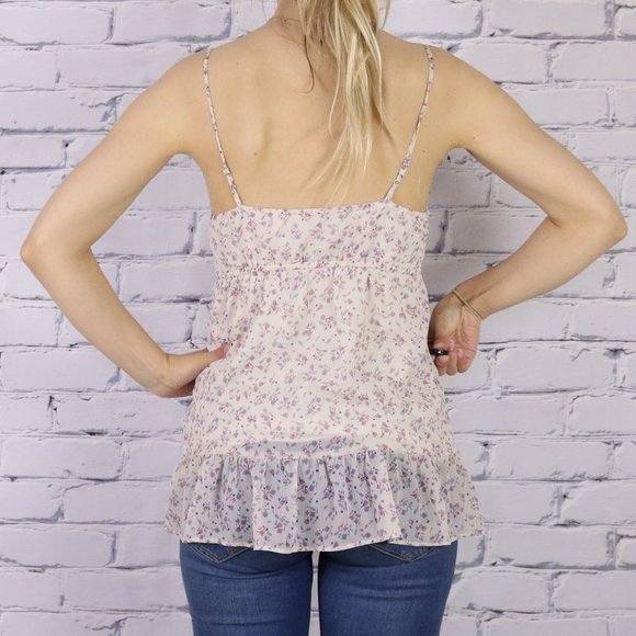 2/$20 American Eagle floral babydoll tank top b6 - Picture 3 of 7